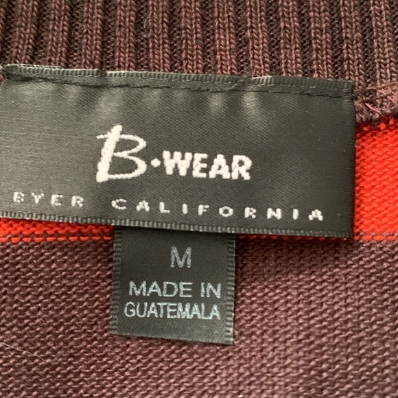 Vintage Striped V-Neck Capped Sleeve Sweater - Picture 6 of 8